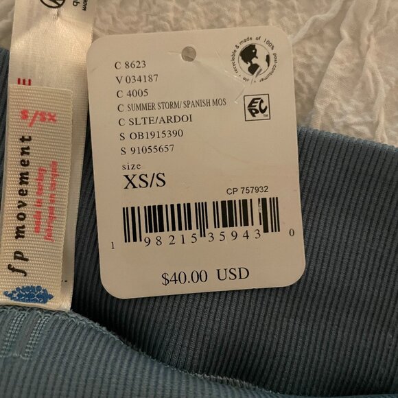 Free People There You Go Run Short Women's Blue Athletic Short XS/Small NWT $40 - Picture 5 of 5